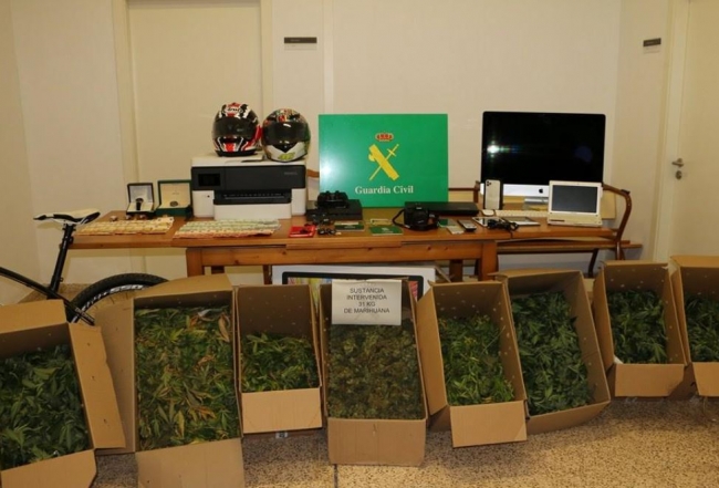 La Guardia Civil desmantela un punto de elaboración y venta de marihuana en Marratxí 