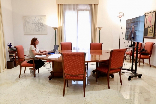 La presidenta Armengol y el ministro Ábalos coinciden en trabajar con Europea para recuperar la movilidad aérea