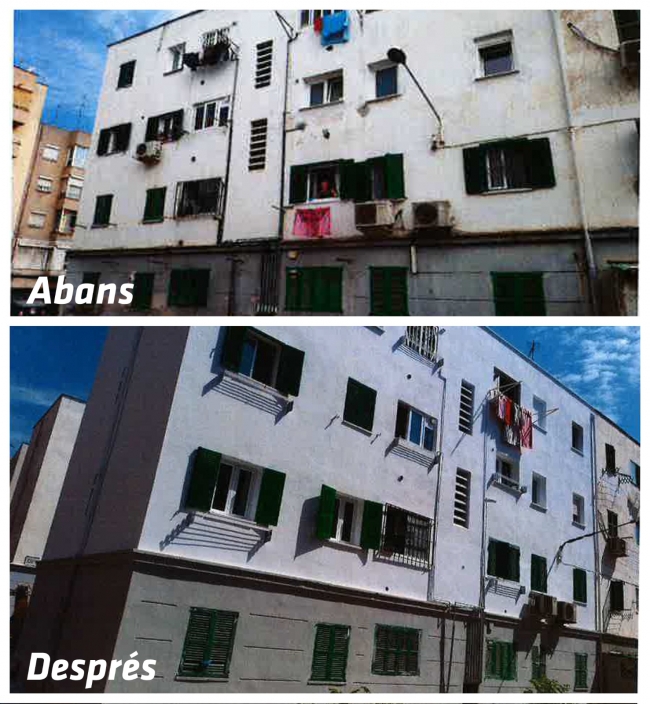 49 comunidades de vecinos de los barrios del Camp Redó, Son Gotleu y Verge de Lluc culminan las obras de rehabilitación de sus edificios