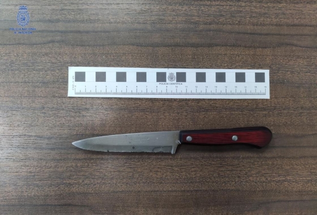 La Policía Nacional detiene a un hombre por un delito de amenazas con arma blanca, y la sustracción de un móvil 