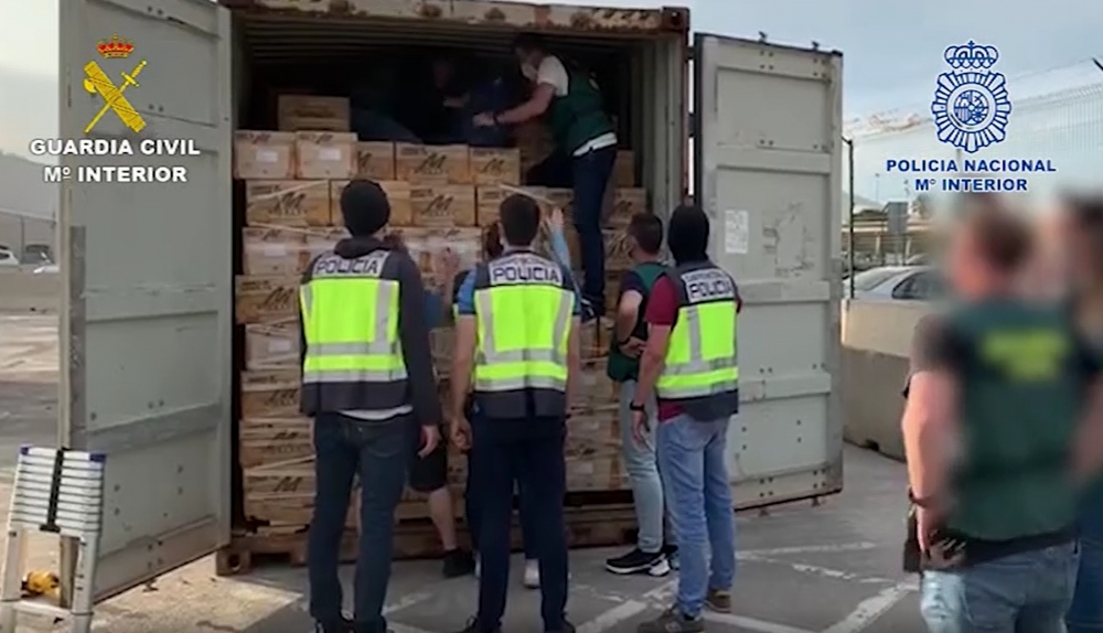 Incautados 3.800 kilogramos de cocaína en el puerto de Valencia en un mes durante el estado de alarma