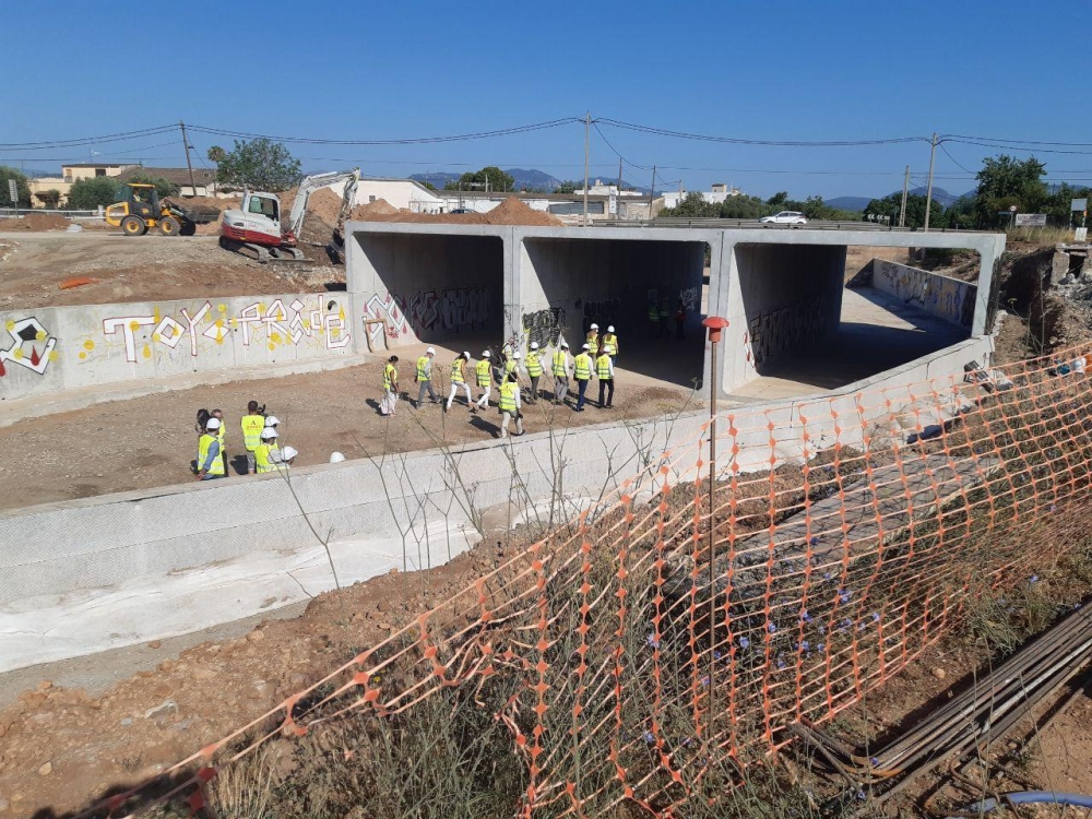 Avanzan las obras de conexión entre las urbanizaciones de Palma y Marratxí separadas por el torrente Gros