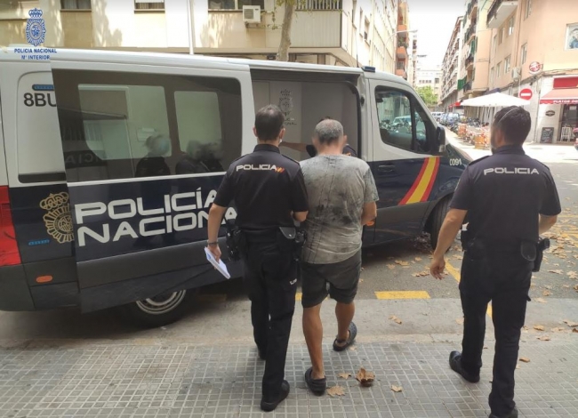 Un detenido por quemar contenedores y solares en el barrio de Son Malferit de Palma