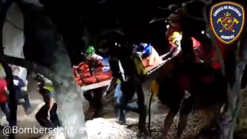 Rescatan un hombre de 27 años con rotura de fémur traser escalando a s'Estret de Valldemossa