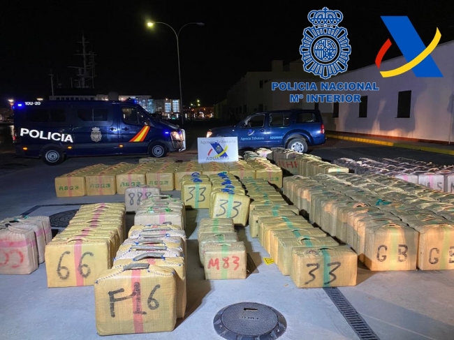 Macrogolpe al tráfico de drogas con la intervención de 35 toneladas de hachís, su base era Baleares