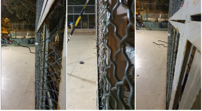 PP: Hila ha incumplido su compromiso de reparar los desperfectos en la pista deportiva de la Plaza de los Patines