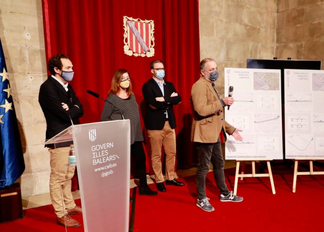Presentan el tranvía a Son Espases, que permitirá conectar el centro de Palma con el hospital en 15 minutos