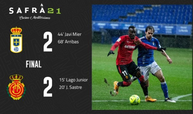 El RCD Mallorca empata ante el Real Oviedo (2-2)