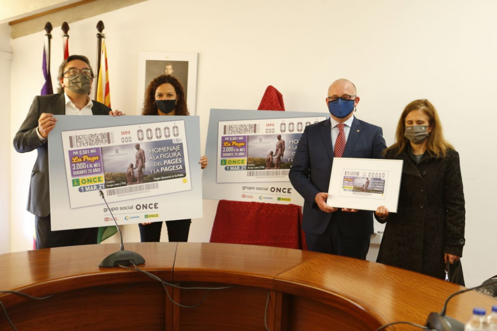 La ONCE rinde homenaje al campesinado de Mallorca con el cupón del sorteo del Día de las Illes Balears