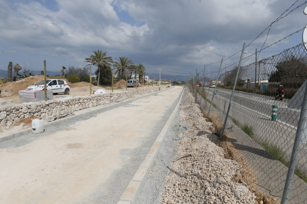 Avanzan las obras del carril bici hasta Son Espases