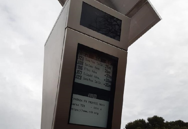 La nueva red del TIB contará con 180 paradas inteligentes 