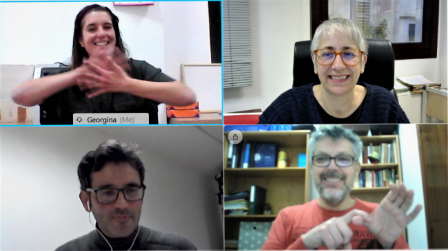 Reunión entre la Dirección general de Política Lingüística y la Federación de Personas Sordas de las Islas Baleares