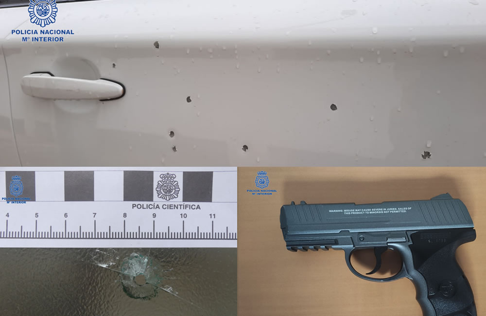 Detenido por disparar con un arma de aire comprimido a vehículos, un establecimiento, personas y viviendas en Palma