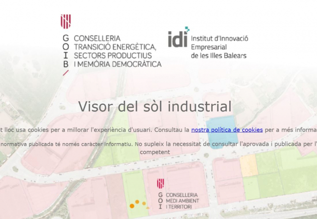 Nuevo sistema de información geográfica para conocer la disponibilidad de parcelas industriales en las Baleares