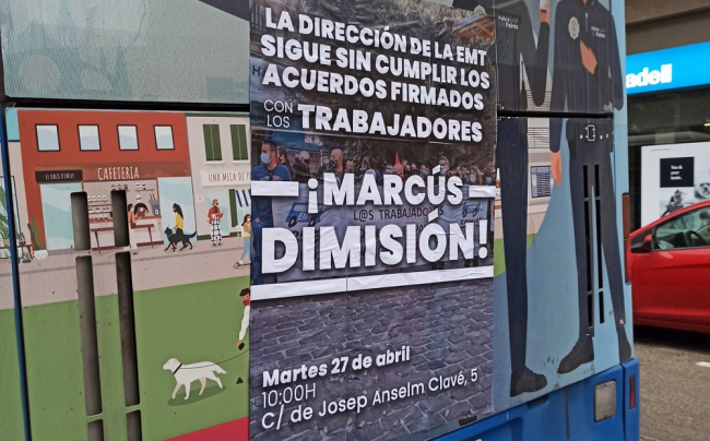 Protestas en autobuses de la EMT: 'Hila autoriza la persecución sindical'