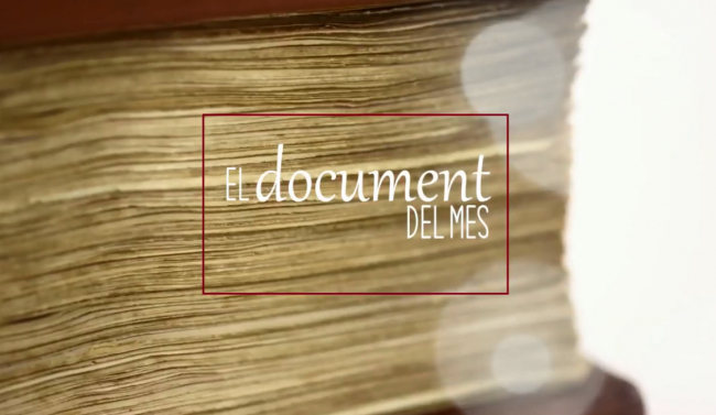 El Cerimonial de l’Arxiu protagoniza el Documento del mes del Archivo del Reino