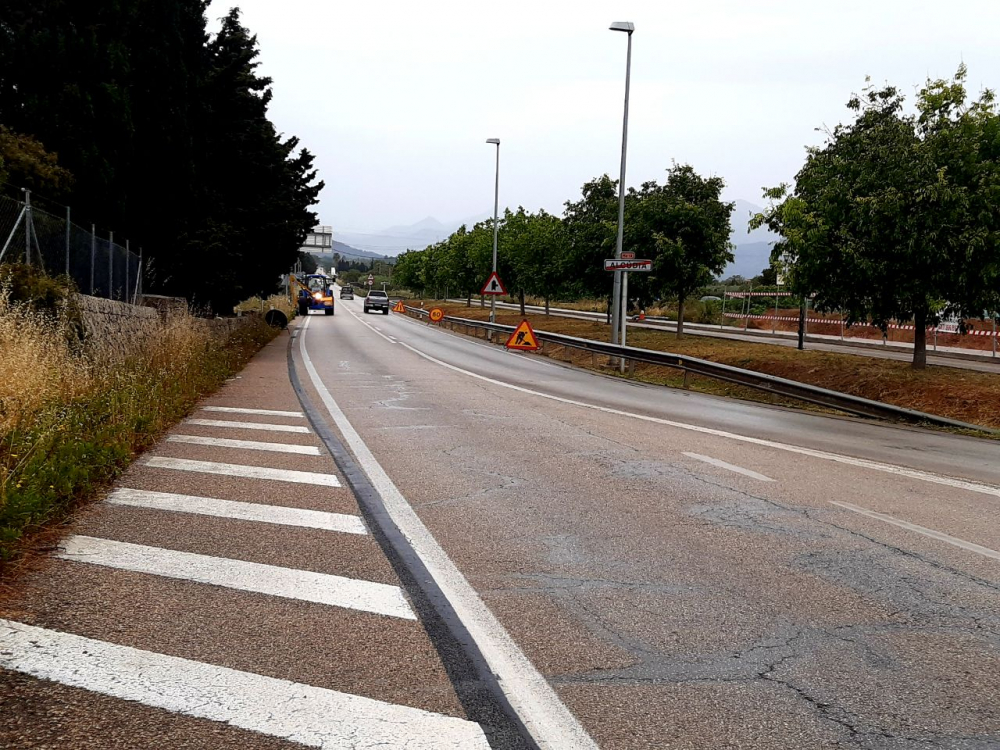 Comienzan las obras de mejora del firme de la carretera de Sa Pobla en Alcúdia