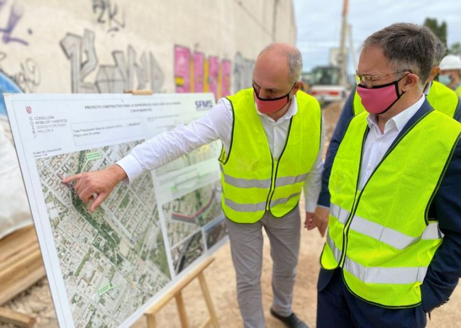 Avanzan a buen ritmo las obras de supresión del paso a nivel de Sa Farinera en Marratxí