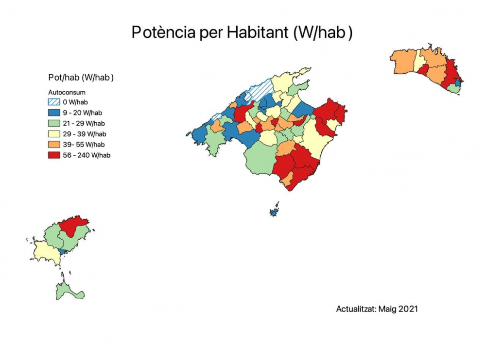 Las instalaciones de autoconsumo en las Illes Balears crecen un 160 % desde el 2019