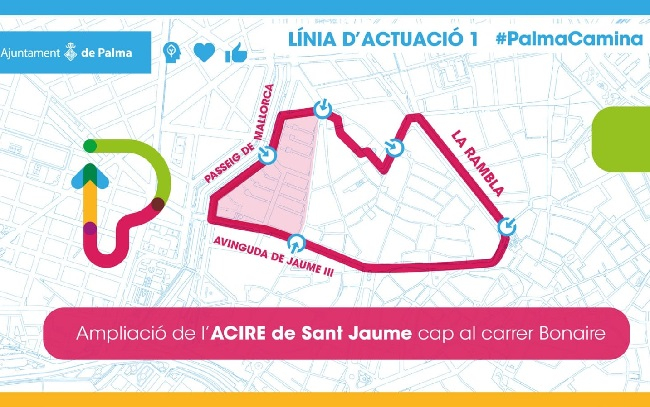 Hoy se inicia el procedimiento administrativo para ampliar el ACIRE Sant Jaume hasta la calle Bonaire