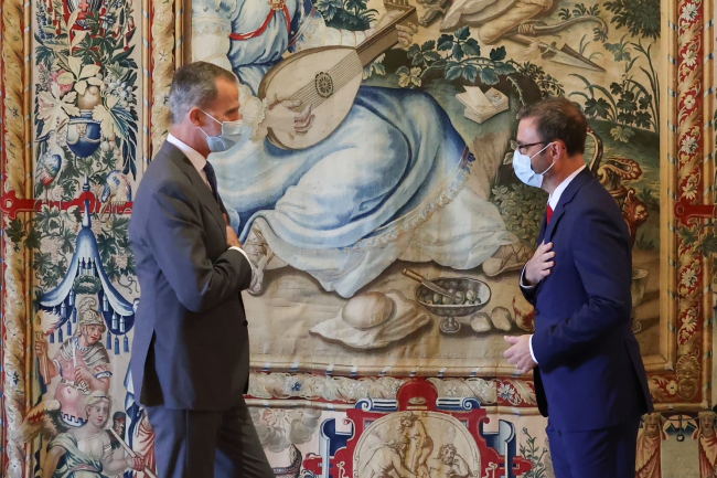 El alcalde de Palma explica al rey Felipe VI la situación presente y futura de Palma 