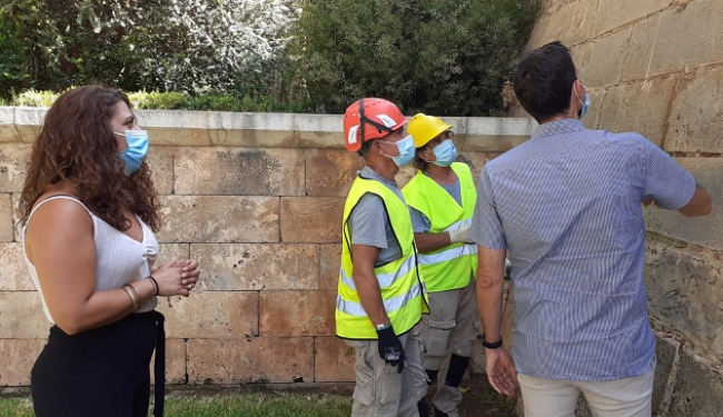 Comienzan los trabajos de mejora del mantenimiento de la muralla de Palma