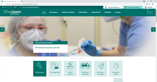 Son Espases estrena nuevo web para acercar el Hospital a los usuarios