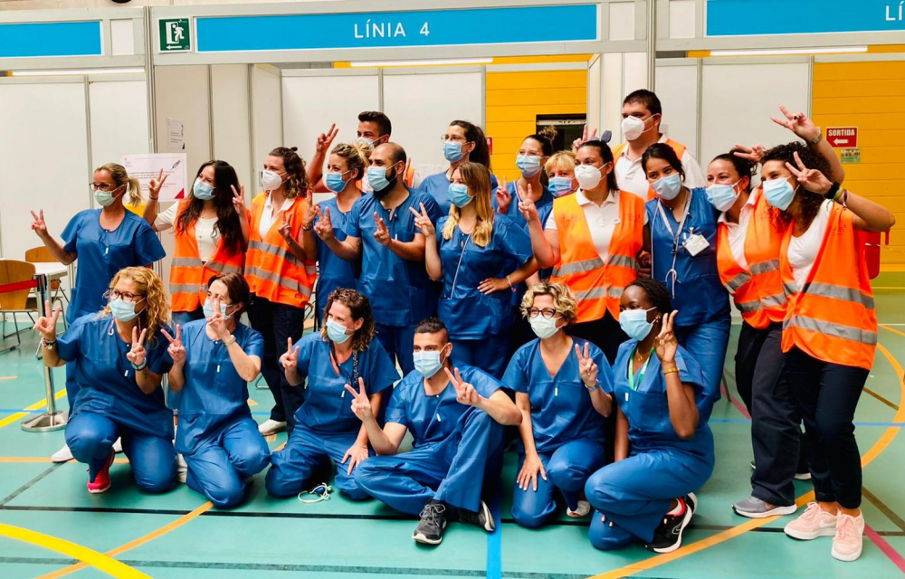 El centro de vacunación masiva de Germans Escalas cierra hoy con 266.667 dosis administradas
