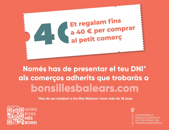 El Govern pone en circulación a partir de hoy un millón de euros en bonos comerciales 