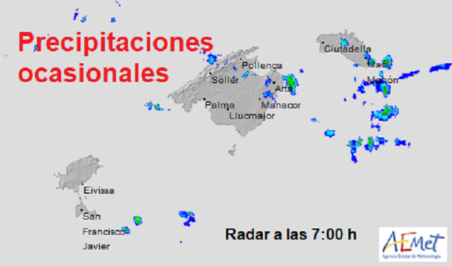 Intervalos nubosos en Baleares hoy domingo