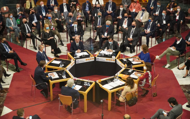 Clausura de la cumbre empresarial entre las Balears, Aragón, Cataluña y la Comunidad Valenciana