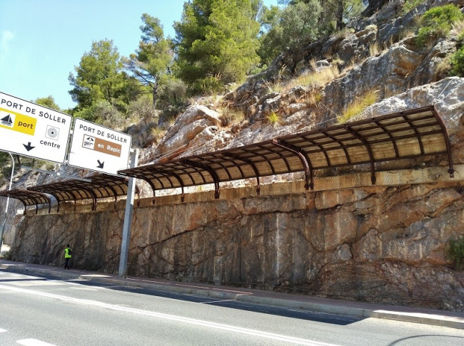 Empiezan las obras para estabilizar los taludes del vial y acera de la carretera de Sa Mola al Port de Sóller