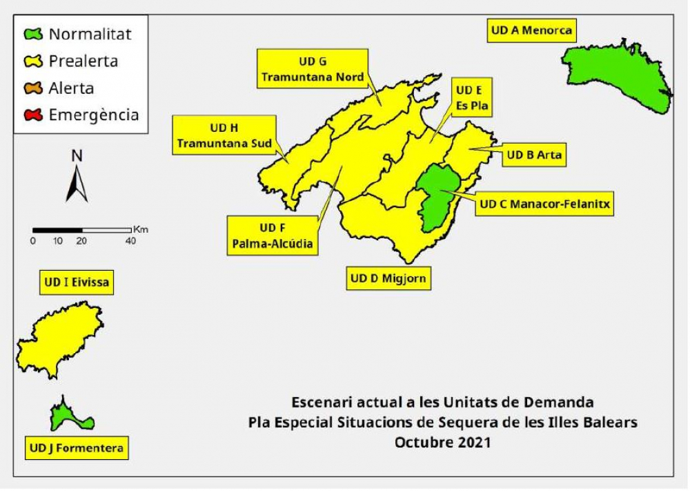Las reservas hídricas de las Illes Balears se mantienen en el 47 %