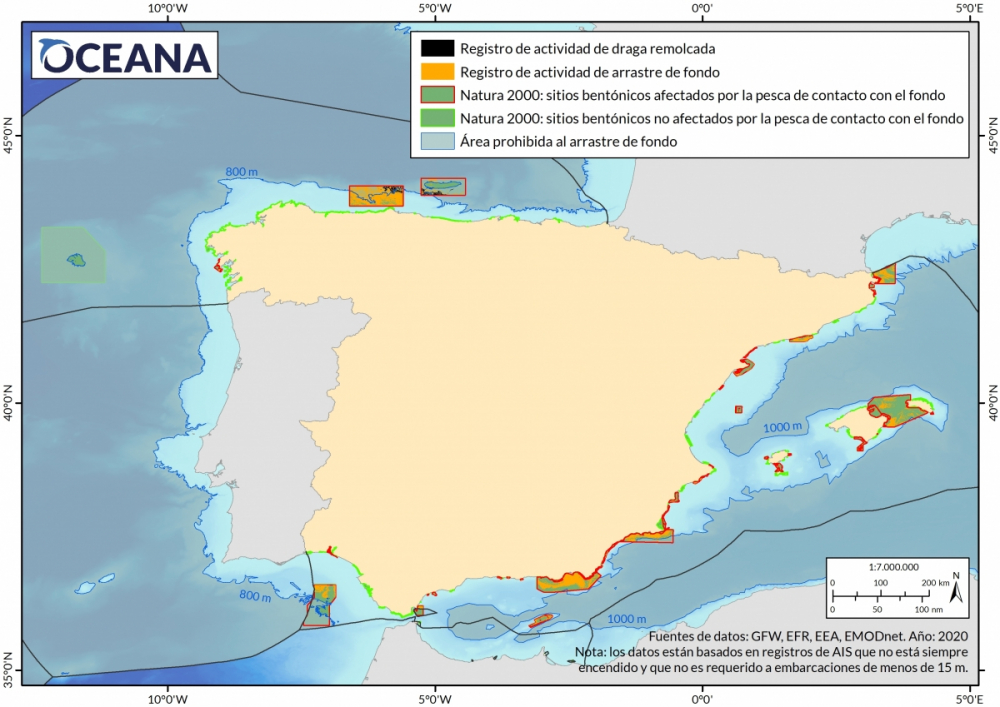 Oceana: 'Al menos el 73% de la pesca registrada en zonas Natura 2000 corresponde a buques de arrastre'
