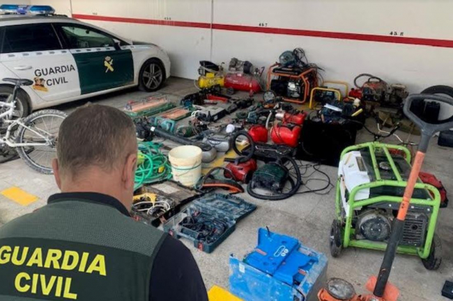 La Guardia Civil recupera multitud de herramientas sustraídas en Muro y Santa Margarita