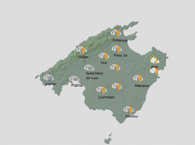 Lluvia en Baleares para recibir a los Reyes Magos
