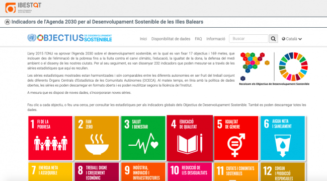 El Govern pone en marcha un visor estadístico para analizar la situación y seguimiento de los Objetivos de Desarrollo Sostenible en las Islas Baleares