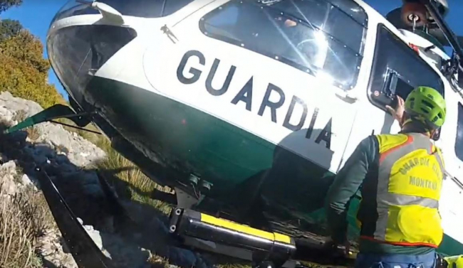La Guardia Civil ha rescatado a una mujer accidentada en una prueba deportiva en la montaña