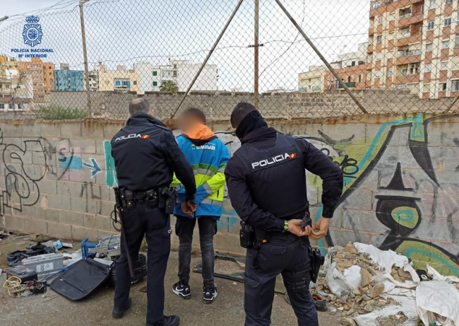 La Policía Nacional de Palma detiene a un hombre por un robo con fuerza en interior de vehículo 