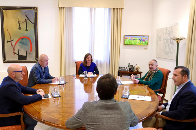 Armengol y Negueruela se reúnen con los secretarios generales de CCOO y UGT para tratar el impacto de la reforma laboral en Baleares