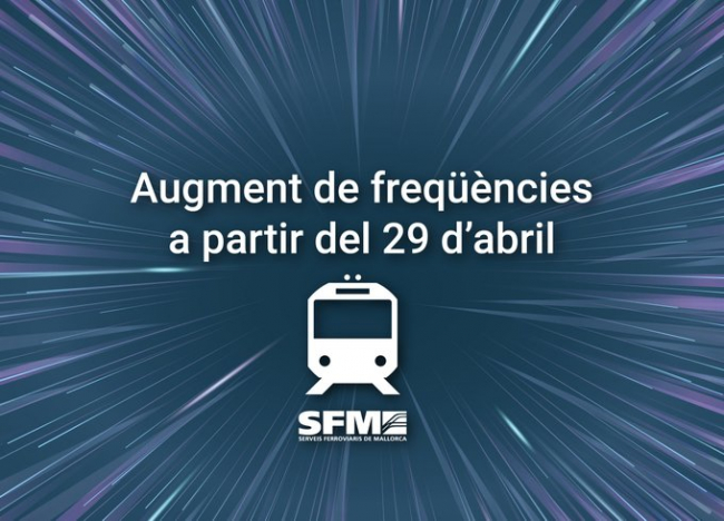 SFM incrementa las frecuencias en todas las líneas este viernes, con 42 enlaces más diarios entre Palma e Inca