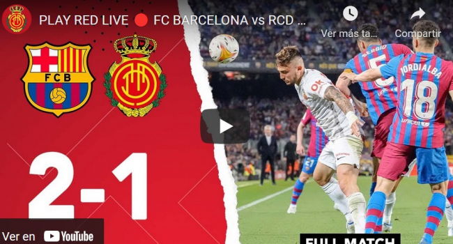 El RCD Mallorca cae por la mínima en el Camp Nou (2-1)
