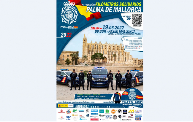 La Policía Nacional presenta la 1ª edición de kilómetros Solidarios “Ruta 091” en Palma 