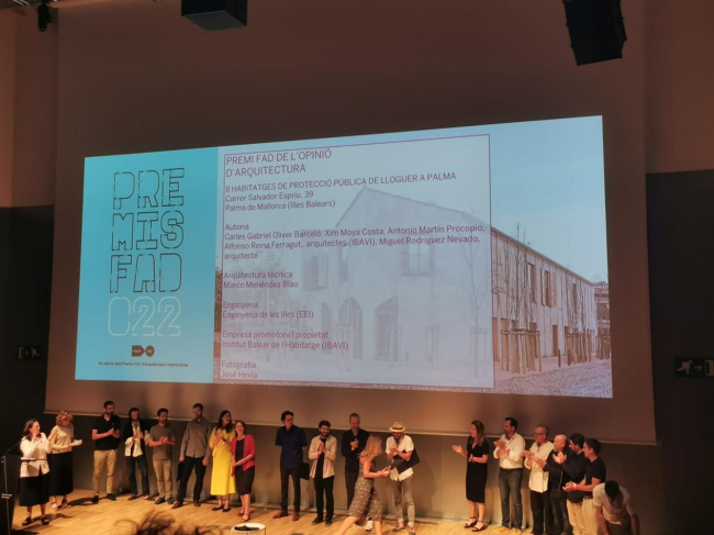La promoción del IBAVI de 8 VPP en la calle Salvador Espriu recibe el premio de la Opinión en la categoría de arquitectura de los FAD 2022