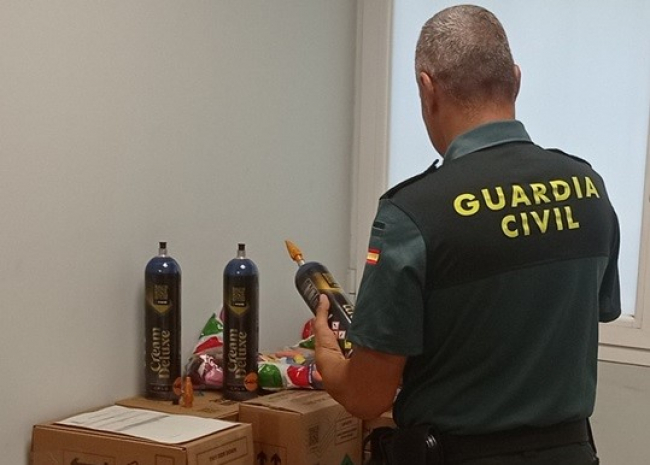 Detenido por delito contra la salud e incautación de gran cantidad de óxido nitroso en Sant Josep