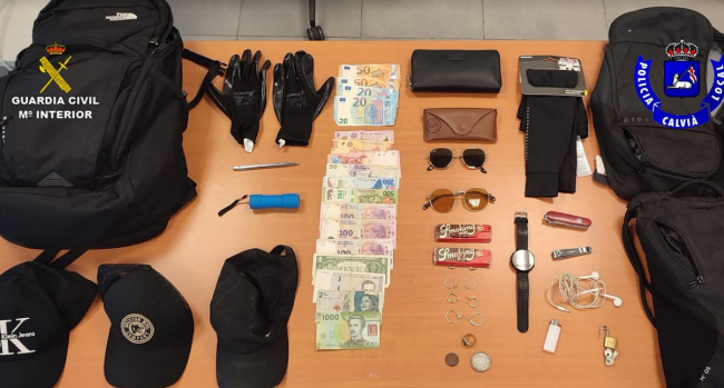 La Guardia Civil y la Policía Local han detenido a un varón por multitud de robos en Calvià