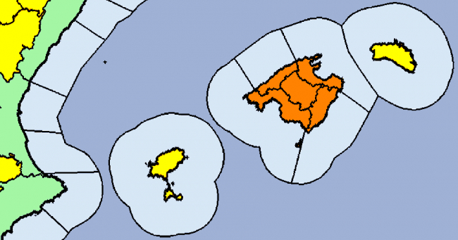 Alerta naranja en Mallorca por lluvias y tormentas