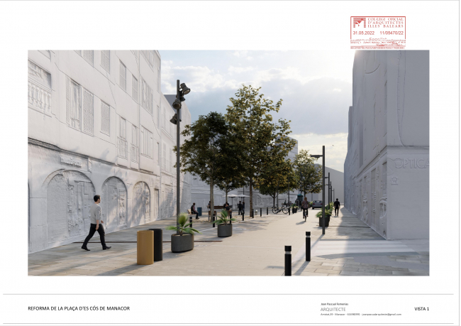 La reforma de la plaça des Cós recuperarà l’espai públic per als vianants