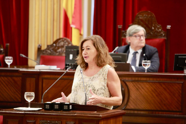 Francina Armengol anuncia el techo de gasto no financiero para 2023, de 5.947,5 millones de euros 