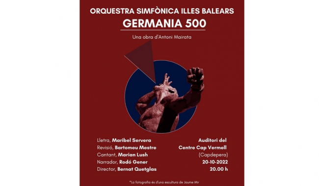 La Sinfónica interpretará Germania 500 de Mairata en Capdepera